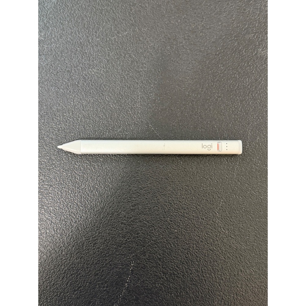 Logitech Crayon Stylus for iPad Silver White USB-C Model 914-000058 Good